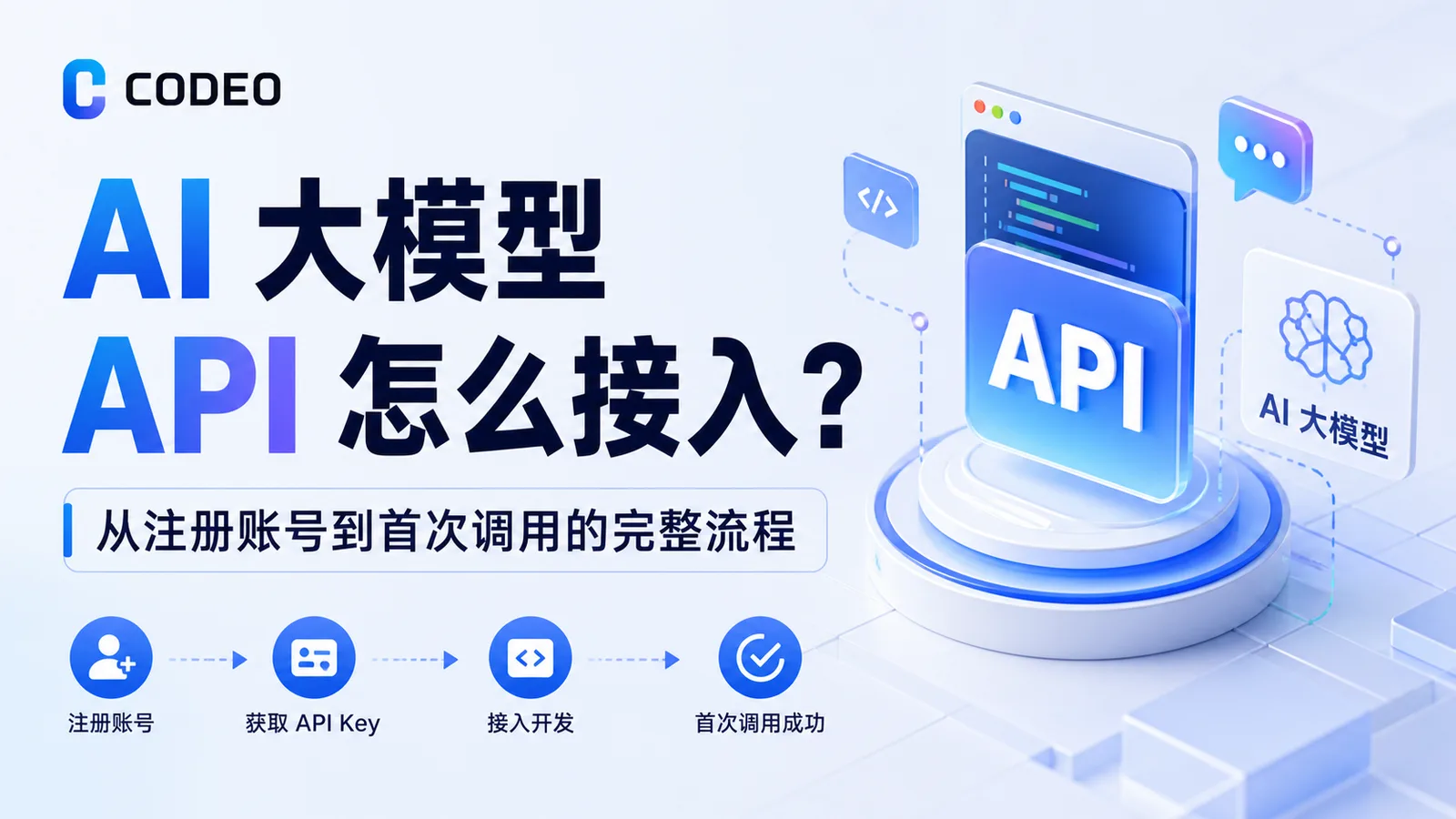 AI 大模型 API 怎么接入？从注册账号到首次调用的完整流程